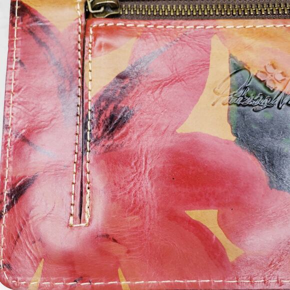 PATRICIA NASH Women's Leather Envelope Clutch Purse Floral Spring Multicolor GUC - Picture 15 of 16